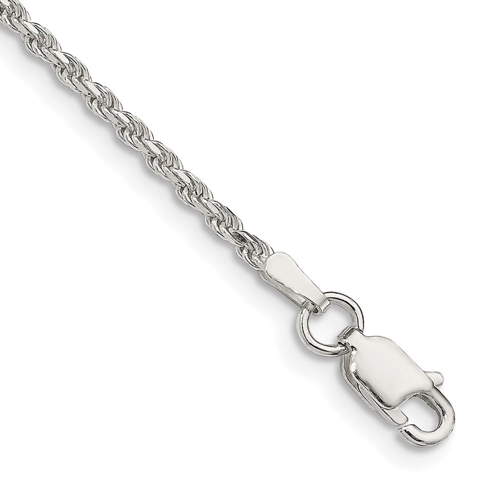 Sterlingsilber 1.85mm Diamantiert Kordel Gliederarmband