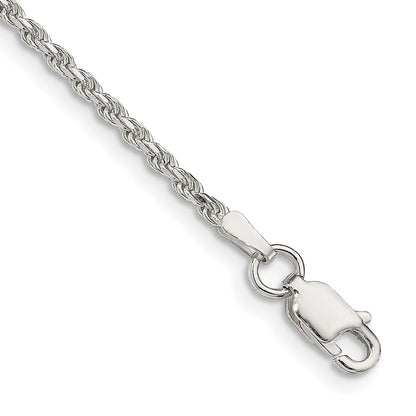 Sterlingsilber 1.85mm Diamantiert Kordel Gliederarmband