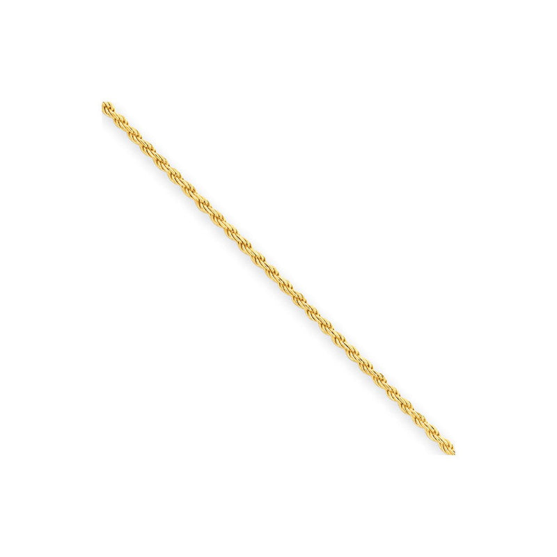 Glanz Vergoldet Sterlingsilber 1.85mm Diamantiert Kordel Halskette