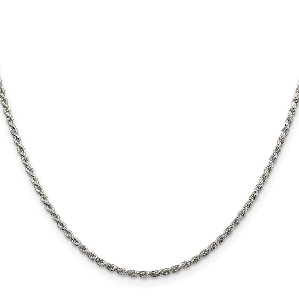Sterlingsilber Rhodiniert 1.85mm Diamantiert Kordel Halskette