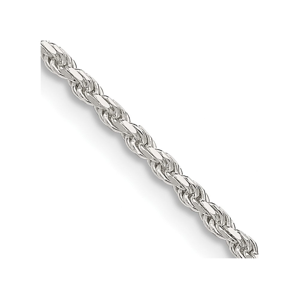 Sterlingsilber 1.85mm Diamantiert Kordel Halskette