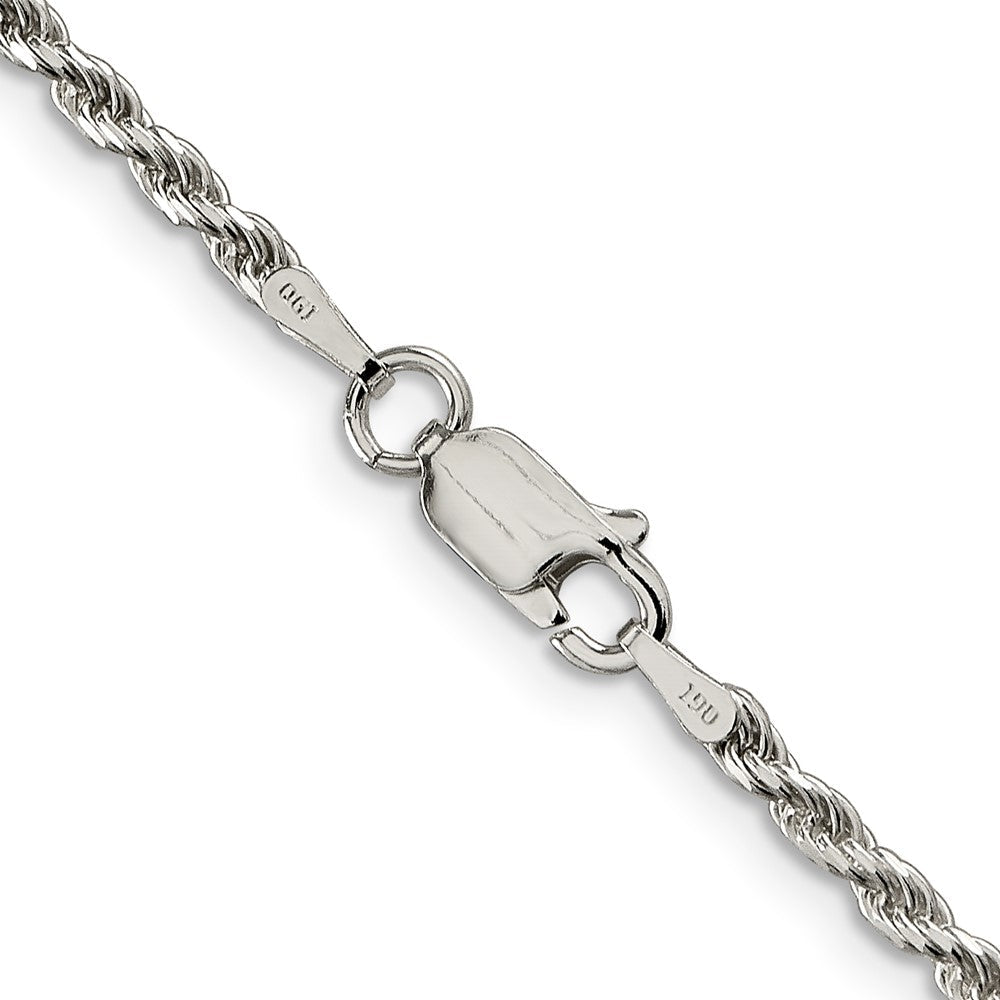 Sterlingsilber 2.25mm Diamantiert Kordel Halskette