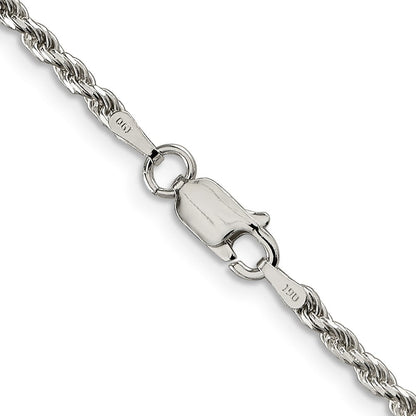 Sterlingsilber 2.25mm Diamantiert Kordel Halskette