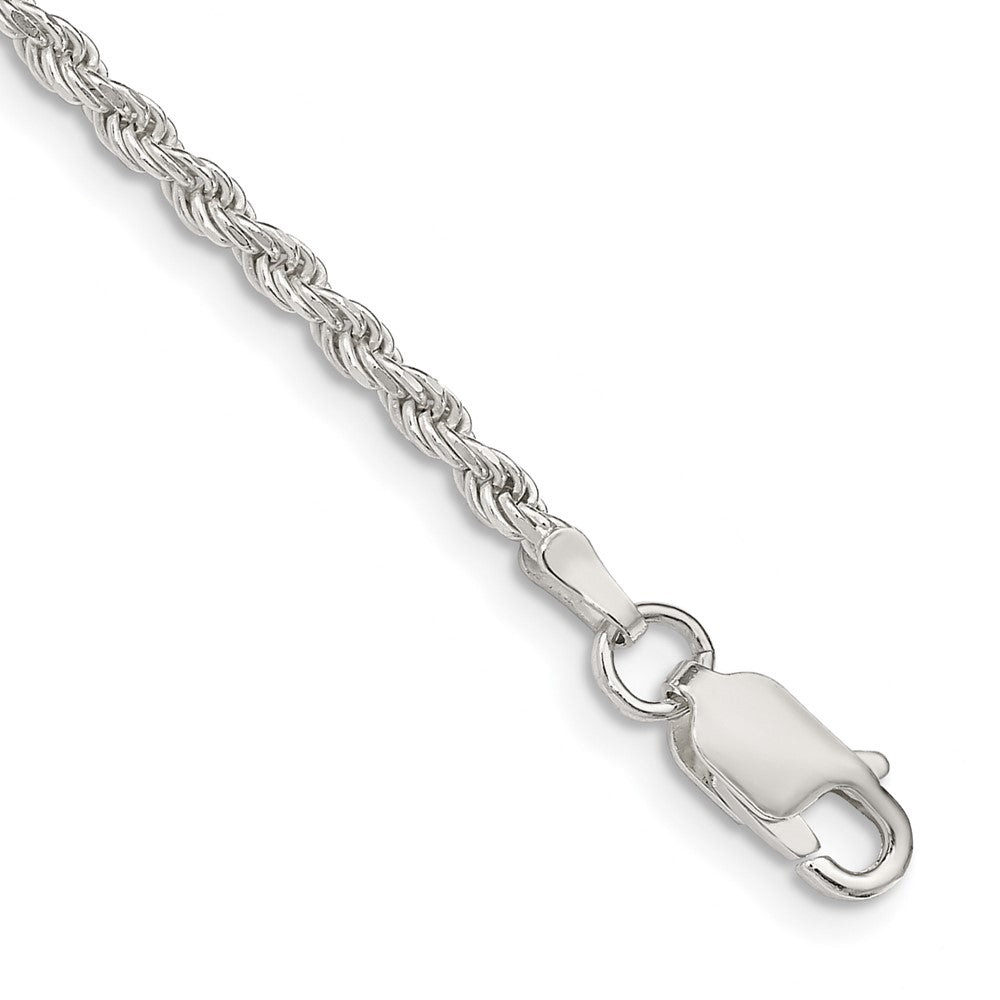 Sterlingsilber 2.25mm Diamantiert Kordel Gliederarmband