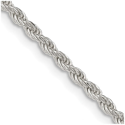 Sterlingsilber 2.25mm Diamantiert Kordel Halskette