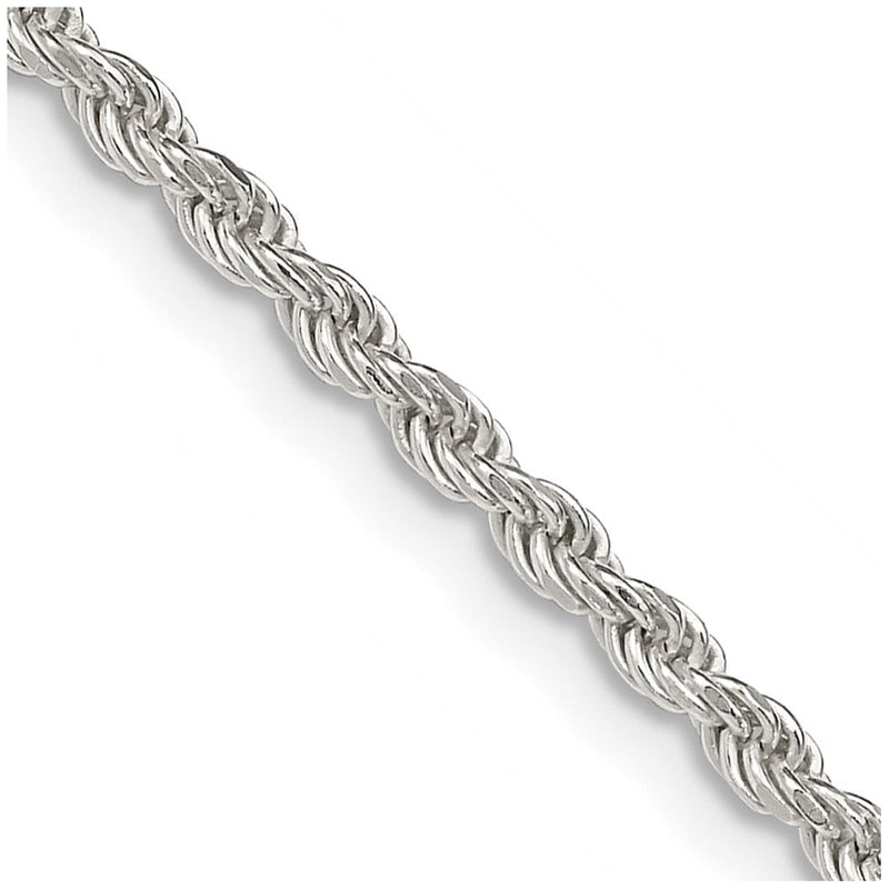 Sterlingsilber 2.25mm Diamantiert Kordel Halskette