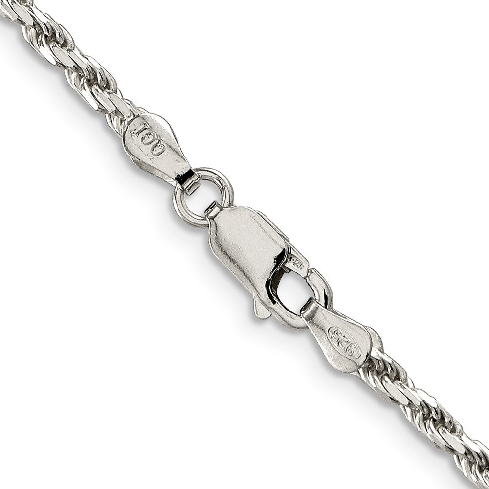 Sterlingsilber 2.5mm Diamantiert Kordel Halskette