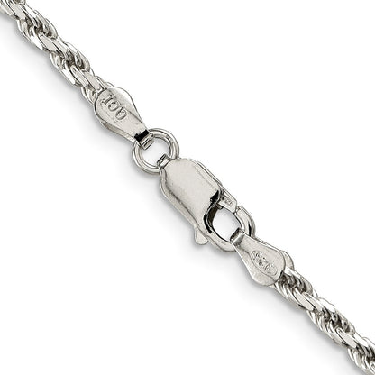 Sterlingsilber 2.5mm Diamantiert Kordel Halskette