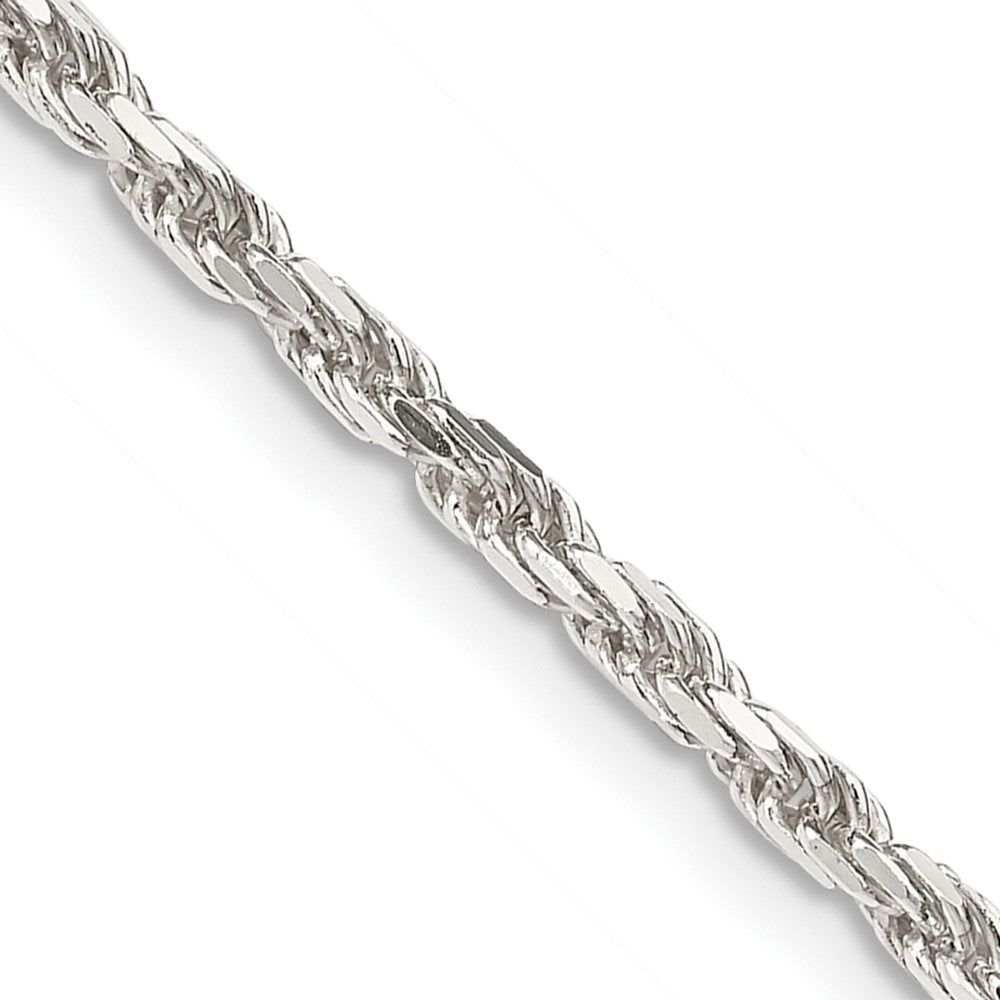 Sterlingsilber 2.5mm Diamantiert Kordel Halskette