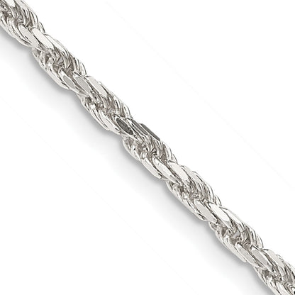 Sterlingsilber 2.5mm Diamantiert Kordel Halskette