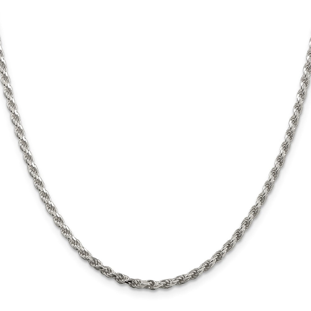 42 Zoll Sterlingsilber 2.75mm Diamantiert Kordel Halskette