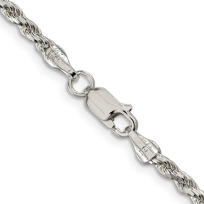 42 Zoll Sterlingsilber 2.75mm Diamantiert Kordel Halskette