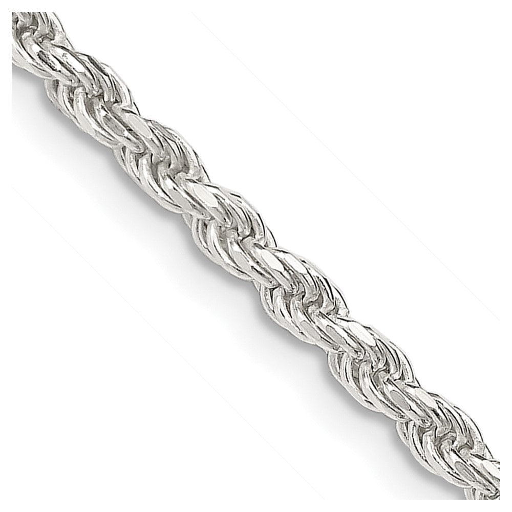 42 Zoll Sterlingsilber 2.75mm Diamantiert Kordel Halskette