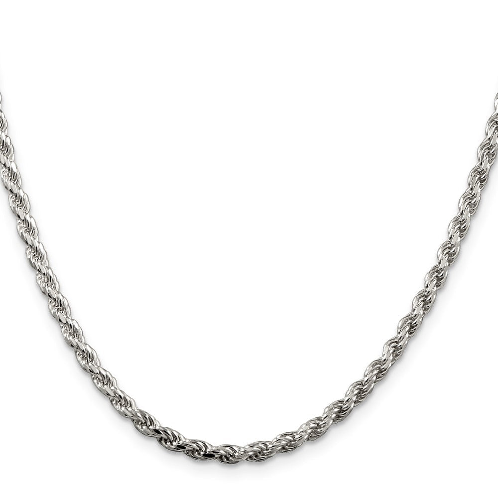 42 Zoll Sterlingsilber 3.2mm Diamantiert Kordel Halskette