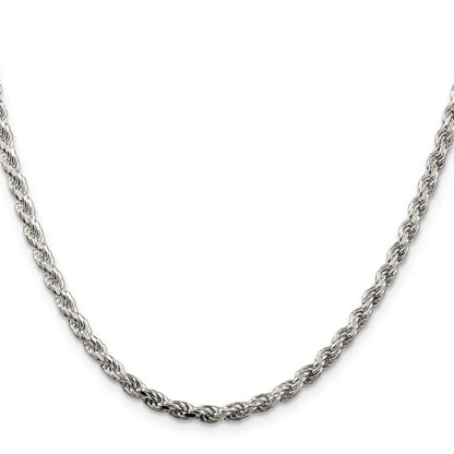 42 Zoll Sterlingsilber 3.2mm Diamantiert Kordel Halskette