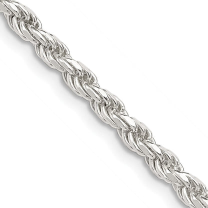 42 Zoll Sterlingsilber 3.2mm Diamantiert Kordel Halskette