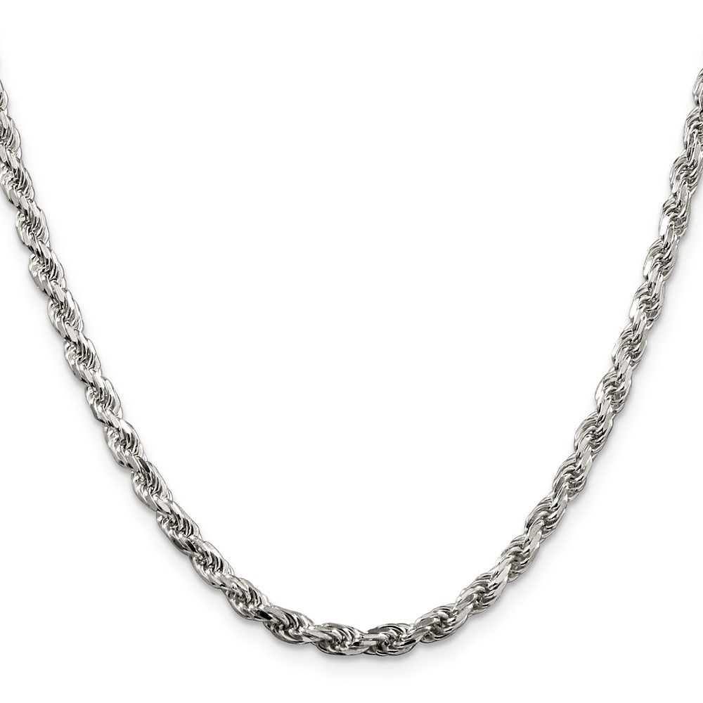 36 Zoll Sterlingsilber 3.75mm Diamantiert Kordel Halskette