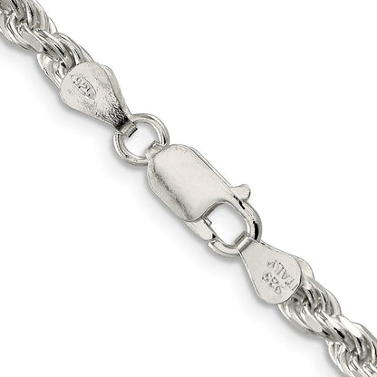 36 Zoll Sterlingsilber 4.25mm Diamantiert Kordel Halskette