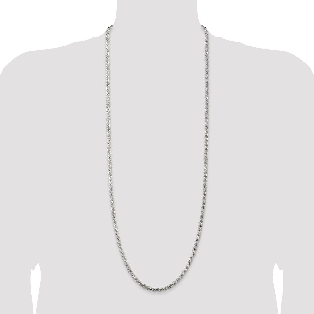 36 Zoll Sterlingsilber 4.25mm Diamantiert Kordel Halskette