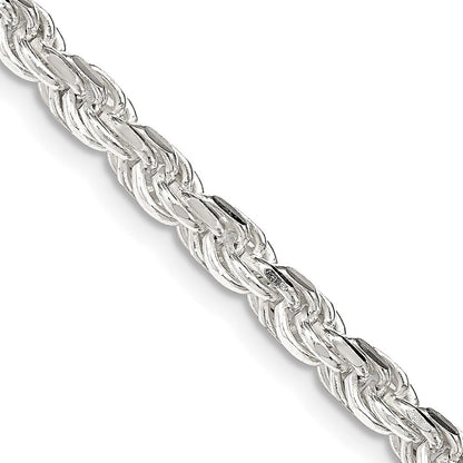 36 Zoll Sterlingsilber 4.25mm Diamantiert Kordel Halskette