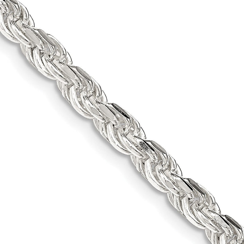 36 Zoll Sterlingsilber 4.25mm Diamantiert Kordel Halskette