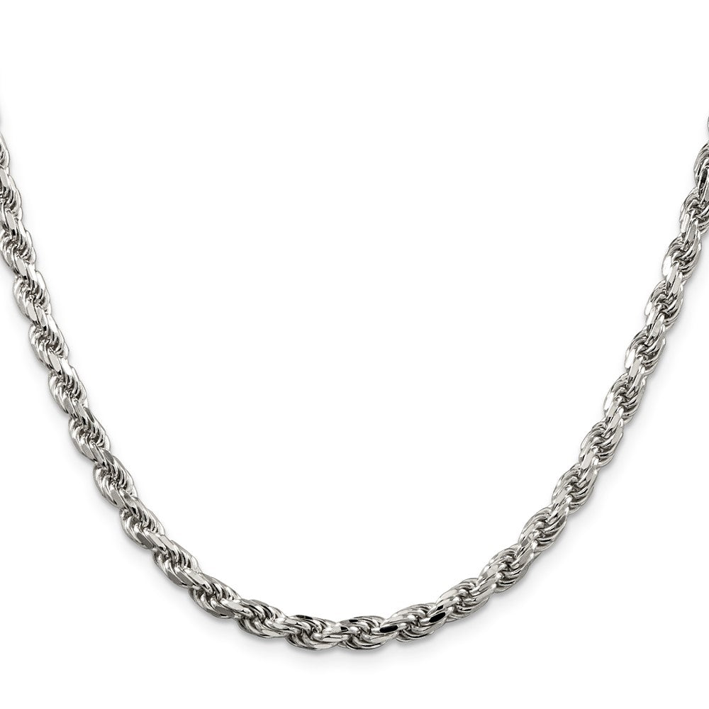 36 Zoll Sterlingsilber 4.6mm Diamantiert Kordel Halskette