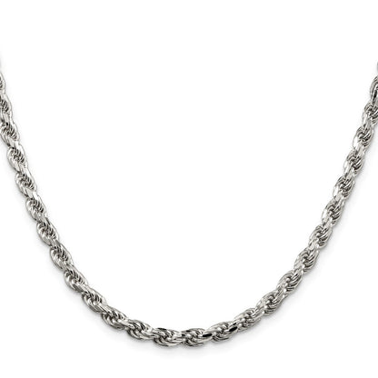 36 Zoll Sterlingsilber 4.6mm Diamantiert Kordel Halskette