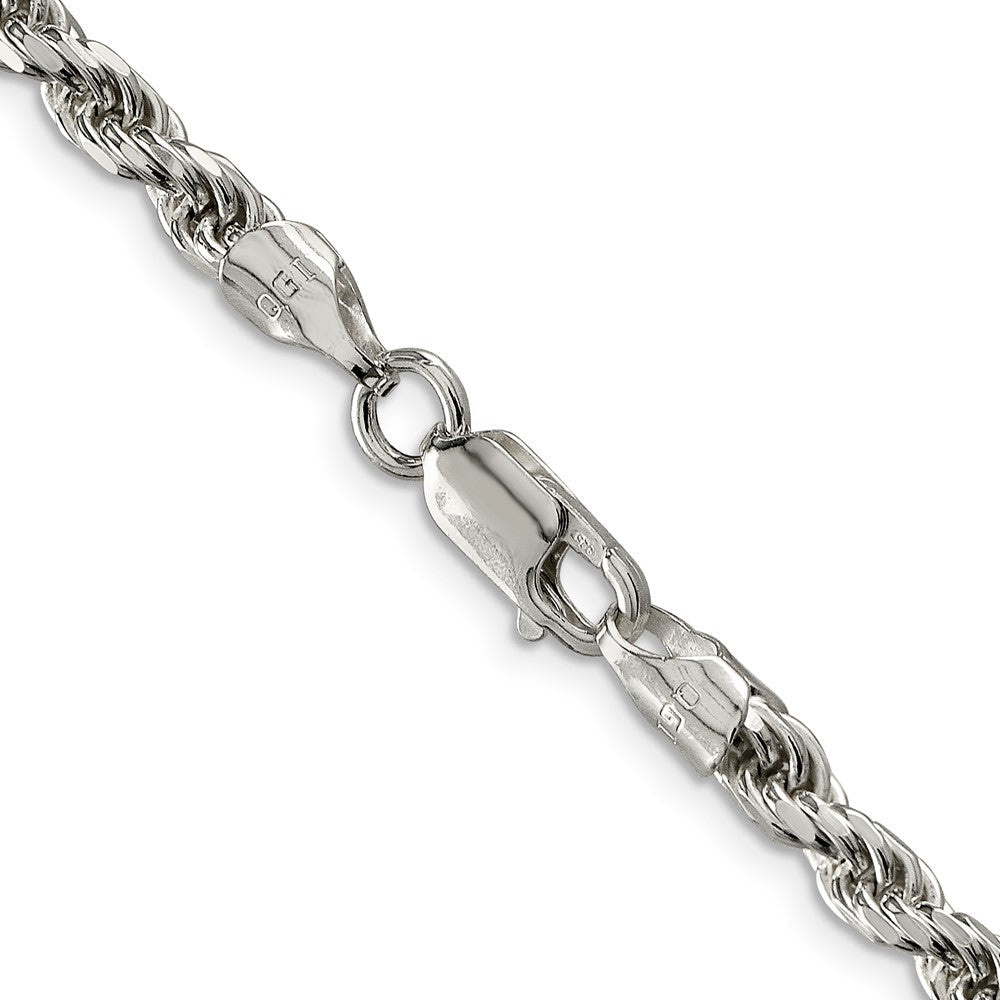 36 Zoll Sterlingsilber 4.6mm Diamantiert Kordel Halskette