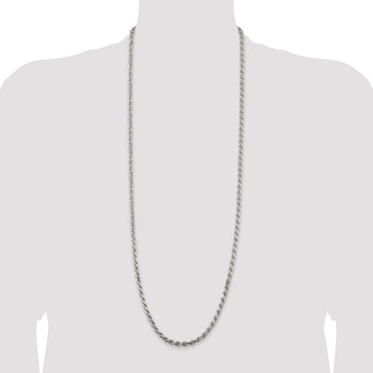 36 Zoll Sterlingsilber 4.6mm Diamantiert Kordel Halskette
