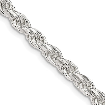 36 Zoll Sterlingsilber 4.6mm Diamantiert Kordel Halskette