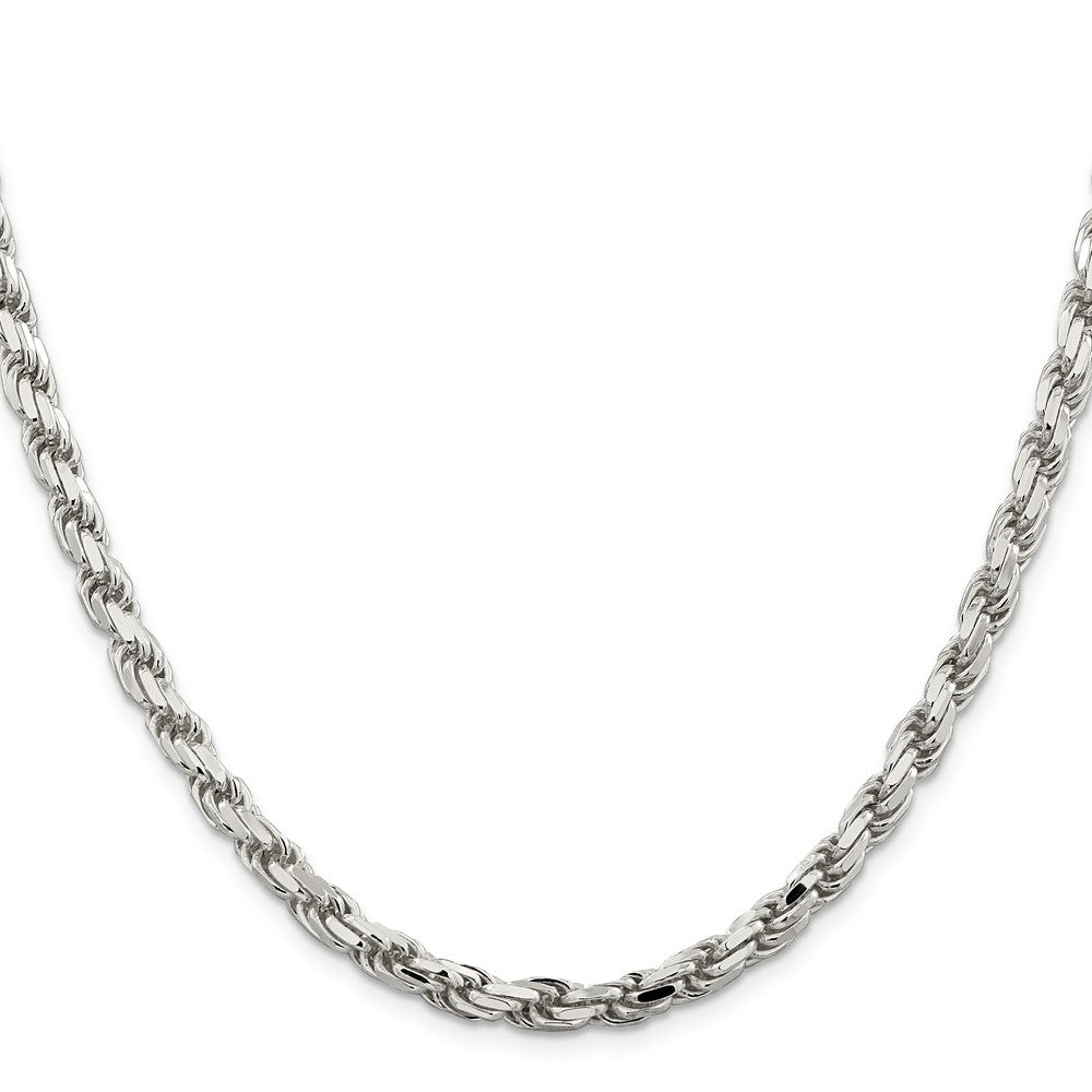 Sterlingsilber 5.75mm Diamantiert Kordel Halskette