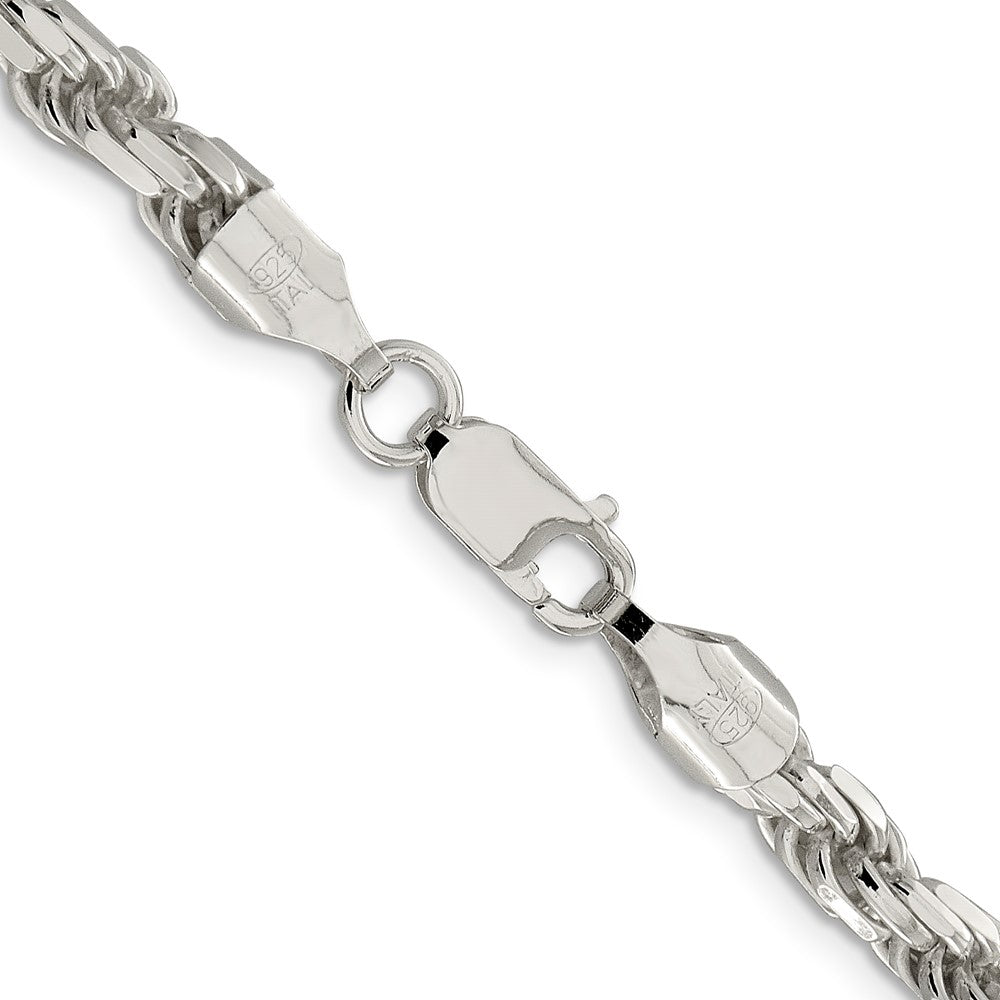 Sterlingsilber 5.75mm Diamantiert Kordel Halskette