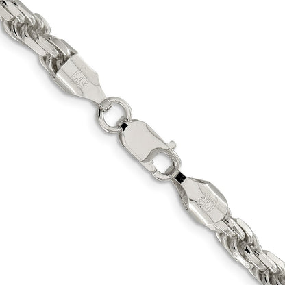 Sterlingsilber 5.75mm Diamantiert Kordel Halskette