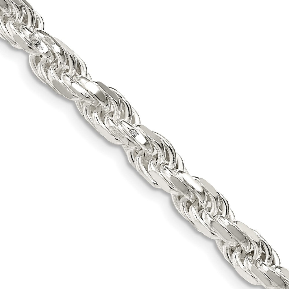 Sterlingsilber 5.75mm Diamantiert Kordel Halskette