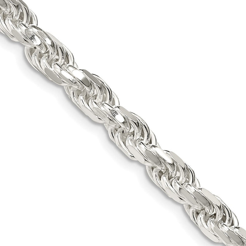 Sterlingsilber 5.75mm Diamantiert Kordel Halskette