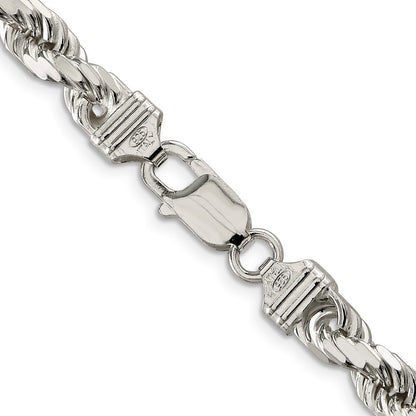 36 Zoll Sterlingsilber 6.5mm Diamantiert Kordel Halskette