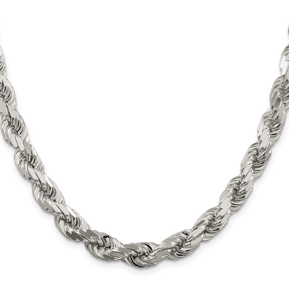Sterlingsilber 7.8mm Diamantiert Kordel Halskette
