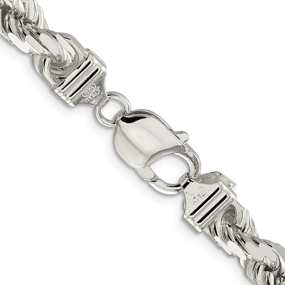 Sterlingsilber 7.8mm Diamantiert Kordel Halskette