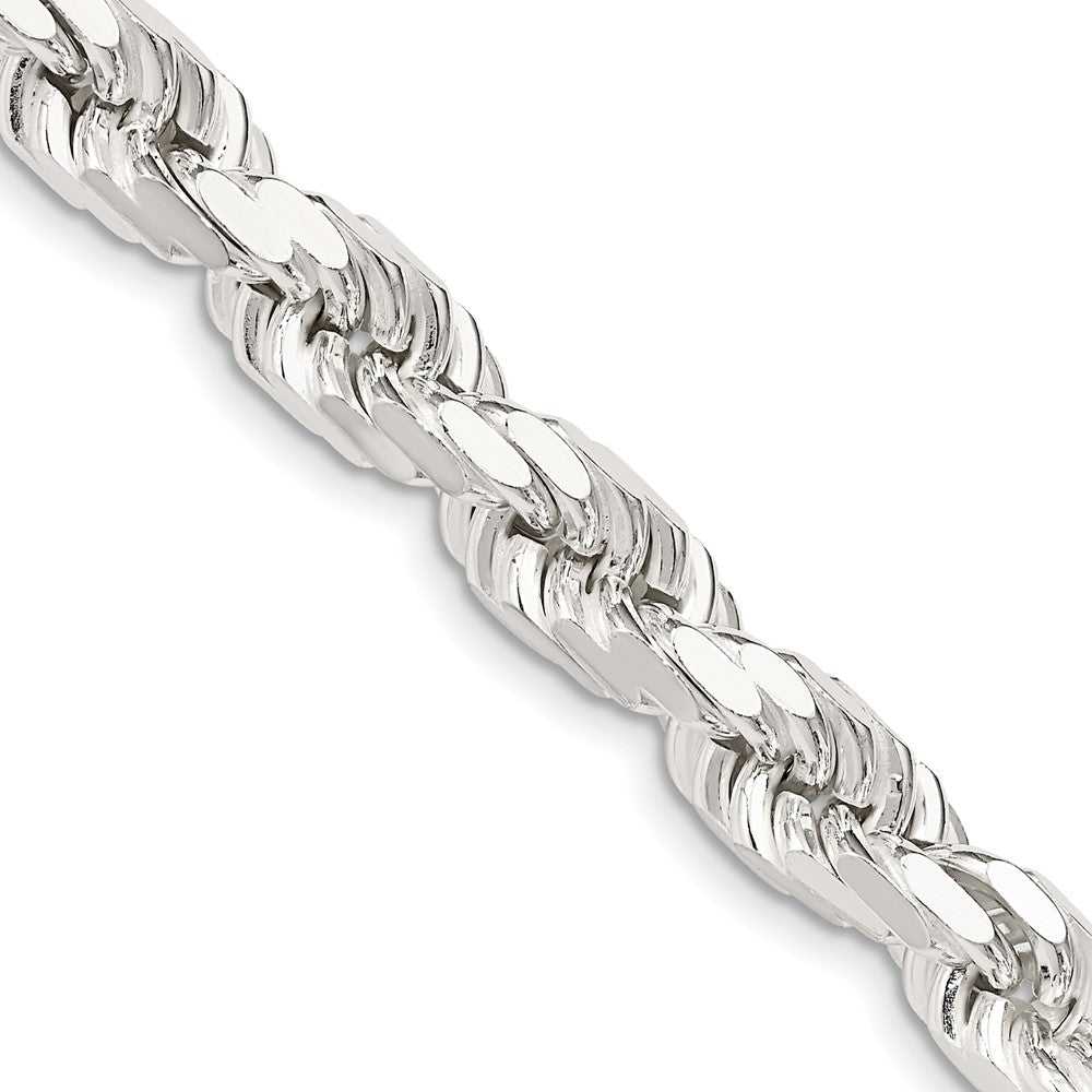Sterlingsilber 7.8mm Diamantiert Kordel Halskette