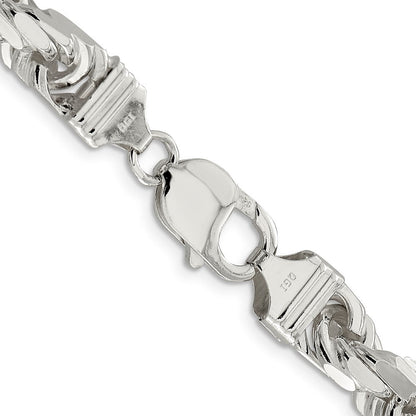 Sterlingsilber 9.0mm Diamantiert Kordel Halskette