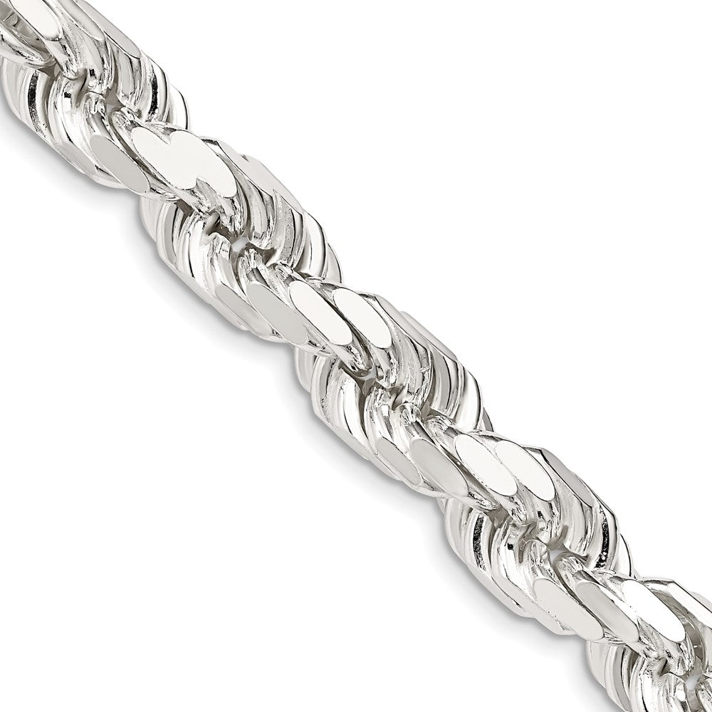 Sterlingsilber 9.0mm Diamantiert Kordel Halskette
