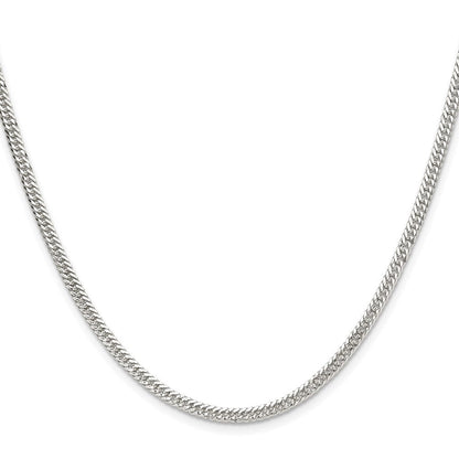 Sterlingsilber Poliert 3.0mm Doppelt Diamantiert Panzer Kette
