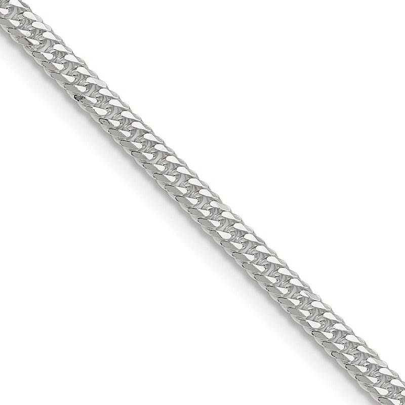 Sterlingsilber Poliert 3.0mm Doppelt Diamantiert Panzer Kette
