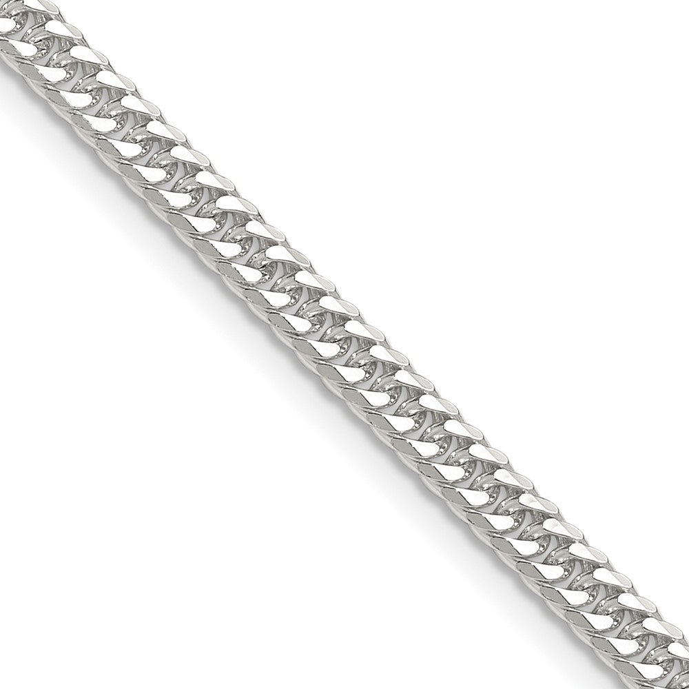 Sterlingsilber Poliert 3.9mm Doppelt Diamantiert Panzer Kette