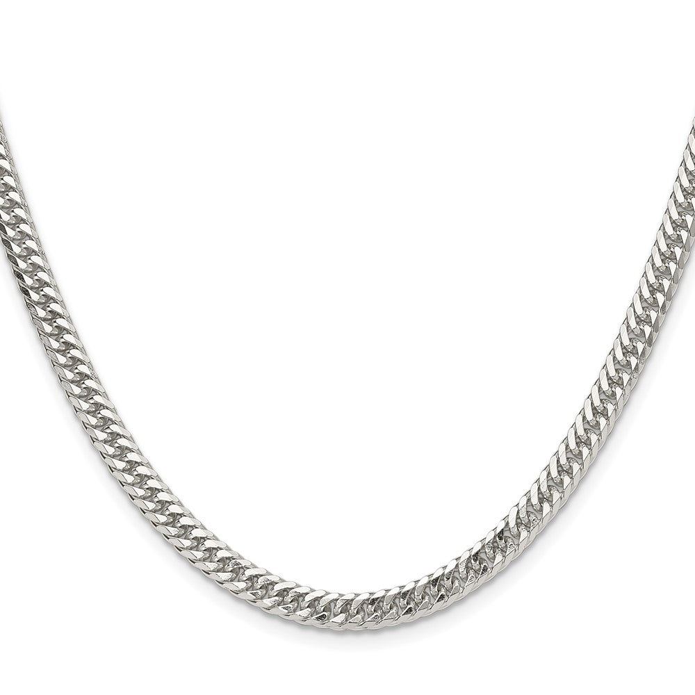 Sterlingsilber Poliert 4.8mm Doppelt Diamantiert Panzer Kette