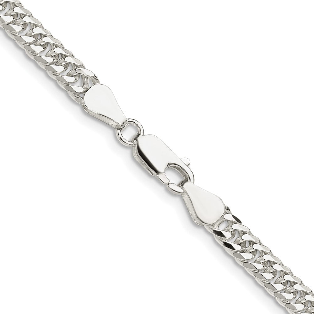 Sterlingsilber Poliert 4.8mm Doppelt Diamantiert Panzer Kette