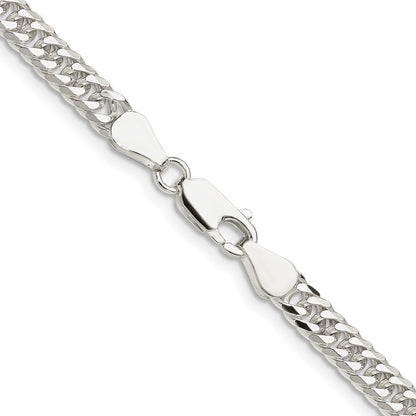 Sterlingsilber Poliert 4.8mm Doppelt Diamantiert Panzer Kette