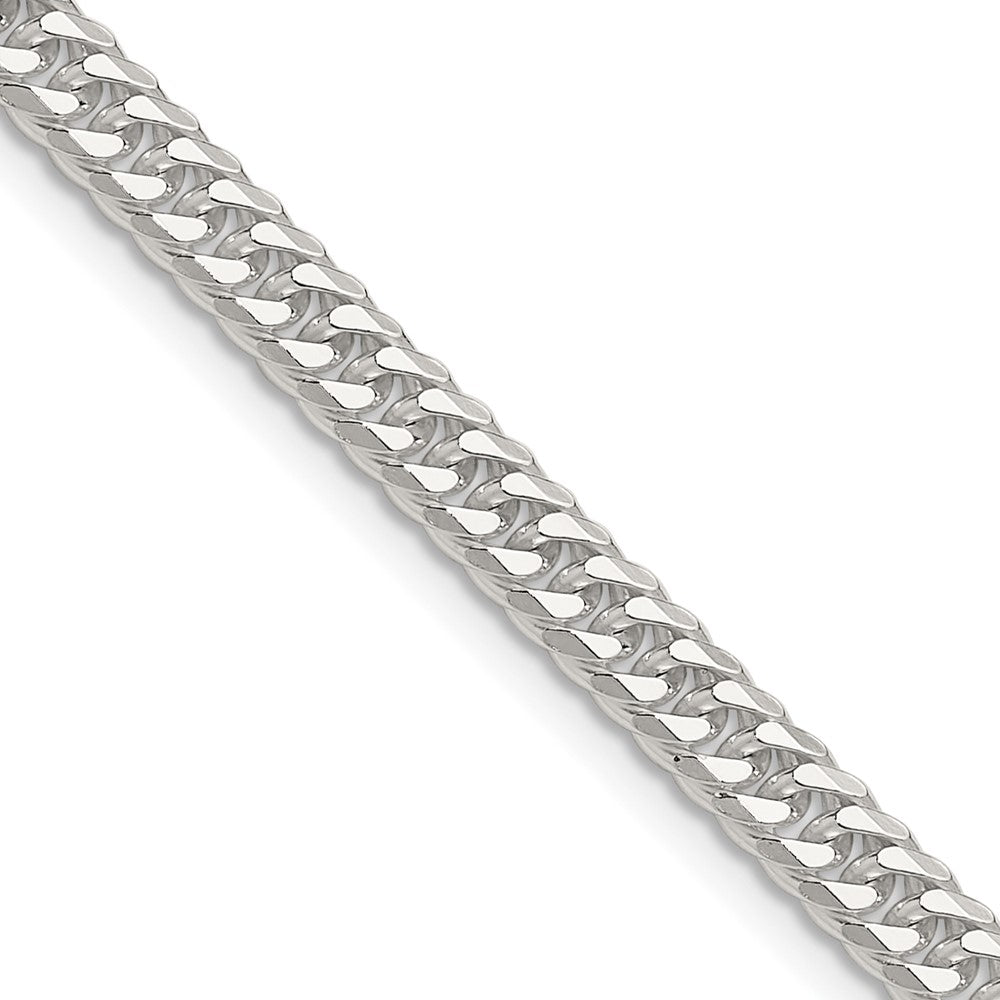 Sterlingsilber Poliert 4.8mm Doppelt Diamantiert Panzer Kette