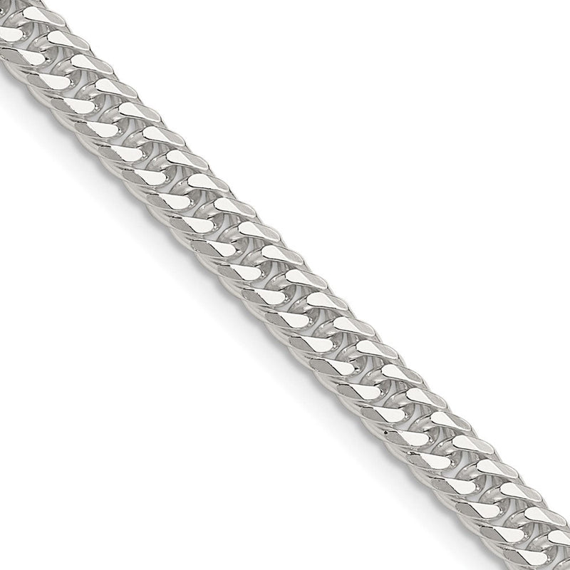 Sterlingsilber Poliert 4.8mm Doppelt Diamantiert Panzer Kette
