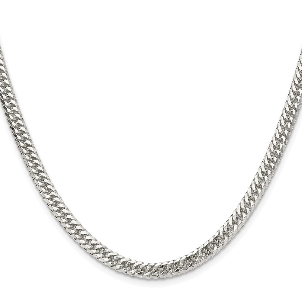 Sterlingsilber Rhodiniert 4.8mm Doppelt Diamantiert Panzer Kette